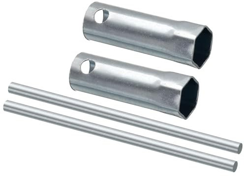 TA-VIGOR 16mm Universal Ignition Spark Plug Spanner Wrench Socket, Zinc Plated Carbon Steel for Automobile & Motorcycle 2 PcsLever Bars