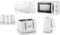 Swan Serenity White 1.7L 3KW Kettle, 4 Slice Toaster, Bread Bin, Canisters and 20L 700W Manual Microwave SM4420WHT. Contemporary Design Matching Kitchen Set of 7 in Matt White Finish