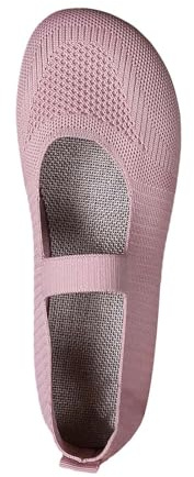 Generisk barfota ballerinaskor dam, platta skor för kvinnor elegant, med rund hätta, stickad ballerina slip-on, bekväma fritidsskor, lätta breda tåskor, mjuk sula, fritid, sommarskor