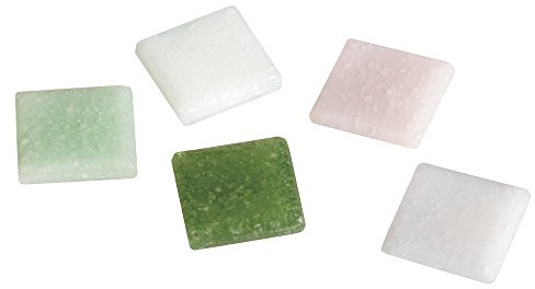 Rayher Teselas para mosaicos y decoración Artdecor, verdosas, efecto piedra, 1 kg, 2x2 cm, 1453113