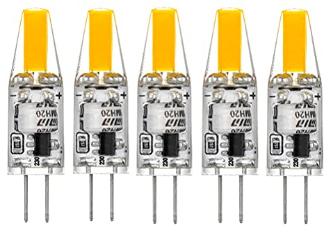 ZSZT G4 LED 220V 2W (20W alogena lampadina equivalente) bianco caldo 2700K, confezione da 5