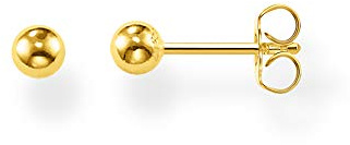 Thomas Sabo Damen-Ohrstecker Goldene Kugel 925 Sterlingsilber gelbgold vergoldet H1845-413-39
