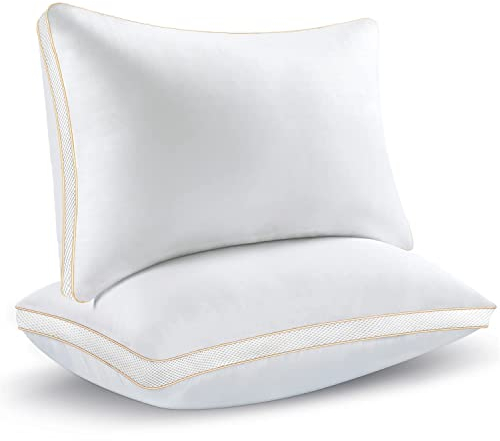 Sofslee Pillows 2 Pack , Hotel Hypoallergenic Bed Pillows for Neck Pain, Luxury Sleeping Pillows of 2 for Side and Back Sleepers, Down Alternative Fluffy Soft Pillow Standard Size 42 x 70cm