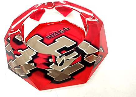 Rizla Crystal Glass Ashtray, Official Licensed Rizla Astray (Red)