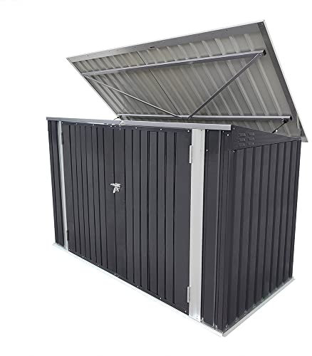 Panana Garden storage shed bike metal pent tool sheds house galvanized steel Outdoor Storage, GSGD05GY02000020-WNWM