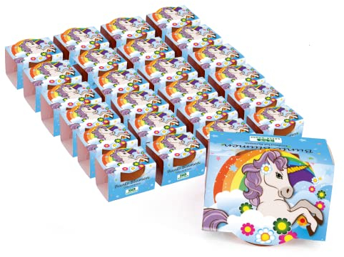 Bull & Bear 25er Set Mini Pflanzset 'Einhorn' mit Blumensamen im Topf 4,5cm, bunte Blumen als Anzuchtset mit Pflegeanleitung