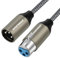 SOEYBAE 15M Stereo Mikrofonkabel XLR Stecker auf XLR Busche,Geflochtenes Signalverbindungskabel für Mikrofon, Verstärker, Mischpult oder Lautsprechersystem
