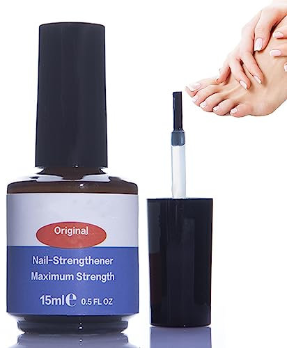 Nail Strengthener for Damaged Nails, Nail Repair and Strengthening, Nail Strengthening Treatment, Nail Growth and Repair, Stop Peeling, Splits, Chips, Cracks, and Strengthens Nails, Clear Nail Polish