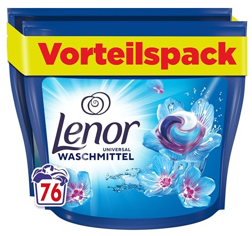 Lenor Detersivo PODS All-in-1, 76 lavaggi, fresco aprile, detersivo colorato, 3 volte più duraturo freschezza e pulizia profonda anche con lavaggio a freddo