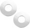 kingsea Lot de 2 rosaces en acier inoxydable chromé - Pour robinet, panneaux de douche, diamètre intérieur : 40 mm