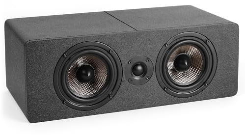 Micca MB42X-C G2 Center Channel Speaker for Home Theater Surround Sound, Passive, 2-Way (Black, Each)