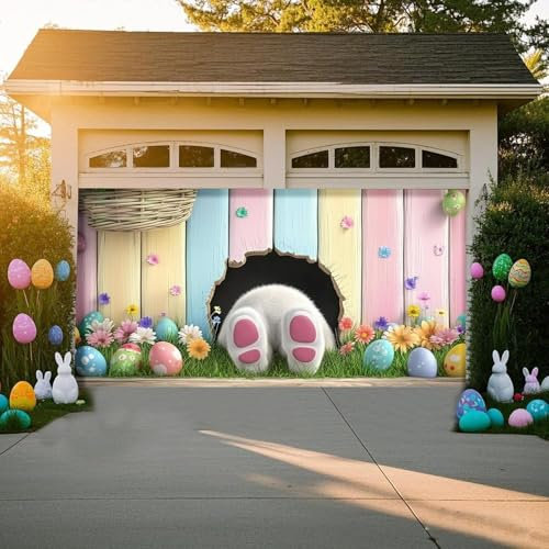 He Is Risen Primavera di Pasqua Garage Decorazione Porta Garage Banner Porta di Pasqua Sfondo per Decorazione Della Parete Porta