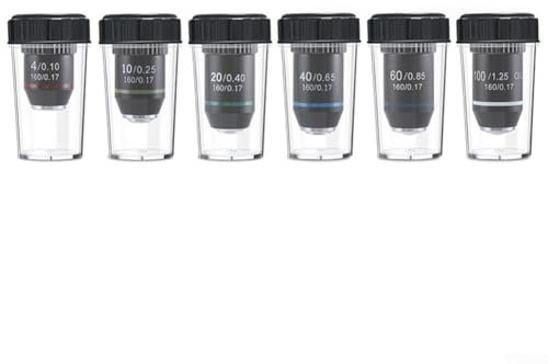 Objectif 160 mm pour microscopie 4X, 20X, 40X, 60X, 100X, pour besoins de recherche et d'étude (100X)