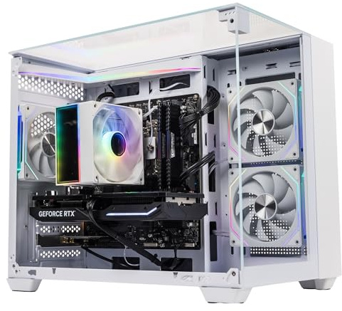 GTR Gaming PC | AMD Ryzen 7 5800X | RTX 5060 8GB GDDR7 | 32GB 3600MHz RAM | 1TB NVMe SSD | 600W 80+ Bronze PSU | ARGB White Glass Case | Windows 11 & WiFi