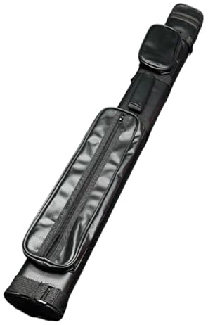 getuse Borsa per stecche da biliardo da biliardo, resistente agli urti, portatile, con tasche per accessori, custodia protettiva per 1/2 custodia per il trasporto, colore nero