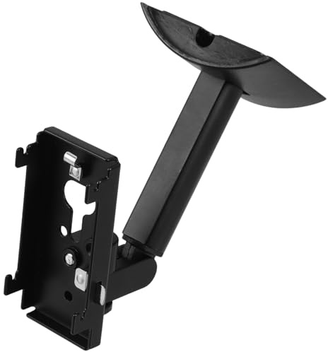 DOITOOL Supporto da Parete per Altoparlanti Centrale Nero Staffa Regolabile per Casse Acustiche Surround Montaggio Salvaspazio con Angolo Orientabile per Audio Ottimale