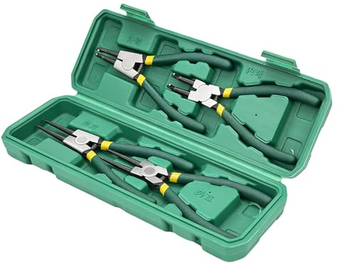 Alicates para anillos - Acero al cromo, pinzas para anillos elásticos, adaptación versátil de tamaño | Organización eficiente de herramientas, pinza para anillos elásticos para reparación de