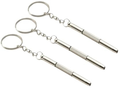 Mini cacciavite for occhiali da sole, portachiavi, anello, cacciavite a croce dritto, strumento di riparazione for telefono e orologio, 1/3/5 pezzi(3pcs)