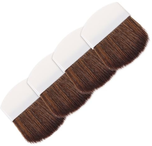 Garneck Brochas de Maquillaje 4 Piezas para Polvos y Rubor, Pinceles Pequeños Cerdas Suaves y Mango Blanco, Set Compacto Adecuado para Maquillaje Facial y Detalles Precisos