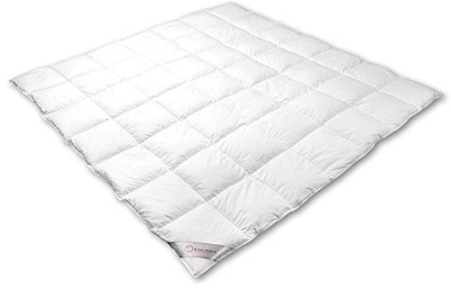 Betten Anne Piumino 220 X 220 7 X 7 Cassette 2 cm quadri 100% Piuma d' oca (bianco dith marsche) 960 G – feinster% cotone batista bianco