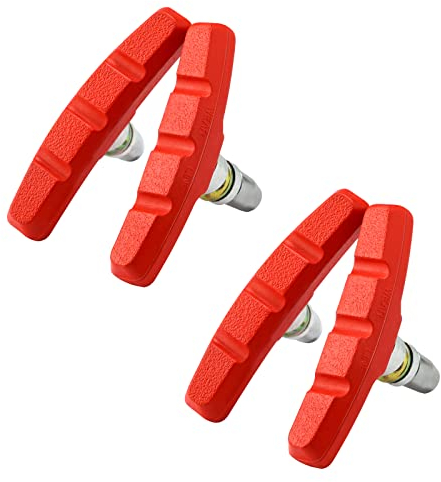 SOMMET 2 Pares de Pastillas de Freno de Bicicleta V Brake 70mm con Tuercas hexagonales y espaciadores Juego de Bloques de Freno de Bicicleta 70mm VSP70R