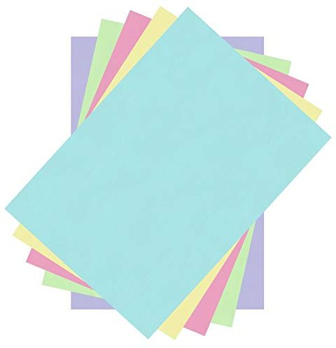 Quality A5 Pastel Colour Coloured Paper 80gsm (210mm x 148mm) Printer Copier Cardmaking Folding Craft Page Ream Sheet (Pack of 100 Sheets)