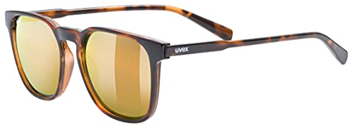 Uvex LGL 49 P - Sonnenbrille für Damen und Herren - polarisiert - verspiegelt - havanna/gold - one size
