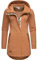 Ragwear Damen Leichter Sweat Übergangsmantel lang windabweisend mit Kapuze Letty Intl. Dusty Rose22 Gr. L