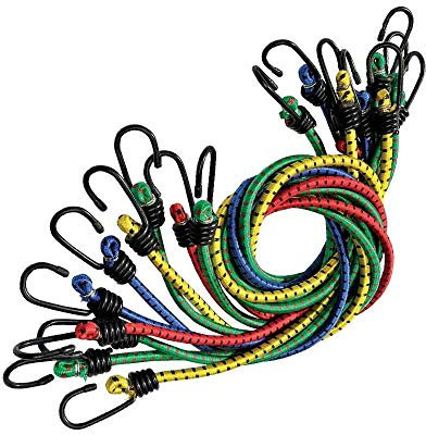 Sandow élastique 80cm avec Crochets - Lot de 10