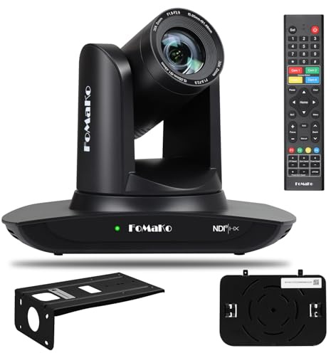 FoMaKo NDI Camera AI Auto Tracking HDMI 30x Optical Zoom IP USB3.0 HDMI PTZ Camera for Church Services Worship Education, PoE 1080P60 FMK30UH NDI