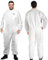 YIBER Hazmat Suit Disposable Overalls | Heavy Duty Full Body Painters Coveralls in 7 Sizes with Multiple Specifications for Men & Women Without Hood - Breathable & Water-Resistant