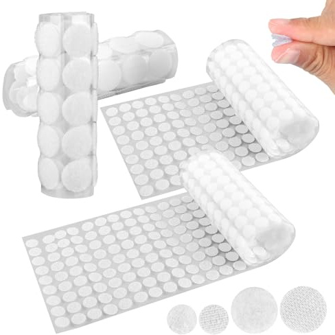 1400 punti in autoadesivi, 10 mm, 20 mm, 700 paia di punti adesivi rotondi su entrambi i lati, chiusura in , autoadesivi, in per carta, metallo, plastica, vetro e pelle