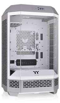 Thermaltake The Tower 300 | Micro Tower m-ATX Octogonal | 2 Ventiladores de 140mm Preinstalados | Ventilación Vertical | Compatible con Radiador de 420mm y hasta 8 Ventiladores | Gris Limestone