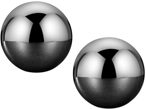 MAGICLULU Whisky Beverage Chiller Acciaio Inox Vino Ghiaccio 304 Acciaio Rotondo Ghiaccio Vino Pietra 55mm 2 Confezione