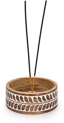 Indus Lifespace Incense Holders Mango Wood Incense Burner Ash Catcher for Home Décor, Home,Office, Spa, Club, Aroma Therapy and Other (5 x 5 x 2)