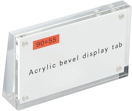 PATIKIL Porte-Signe En Acrylique 7.1x5.6cm Cadre Photo Transparent