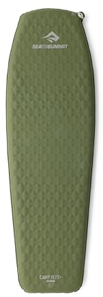 Sea to Summit Camp Plus - Colchoneta de dormir de espuma autoinflable para camping, cónico, regular (72 x 22 x 2.6 pulgadas)