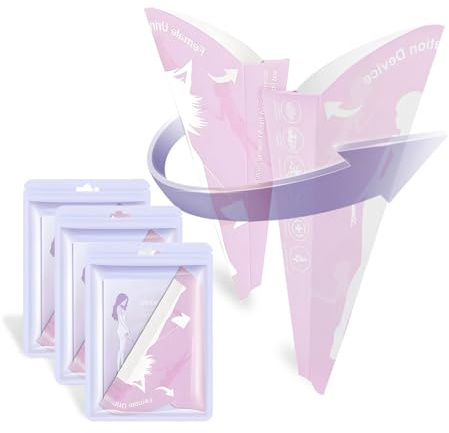 CIYIN Urinario Femenino, 30 Piezas Orinal para Mujer de Pie Portatil, Papel Urinario Femenino Desechable, Urinario Portatil Mujer Plegable, para Actividades Al Aire Libre (30, Morado)