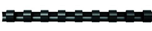 Fellowes Plastic Binding Combs, 19mm A4, 121-150 Sheet Capacity, 21 Rings, Black, Pack of 100 - Compatible with Comb Binding Machines