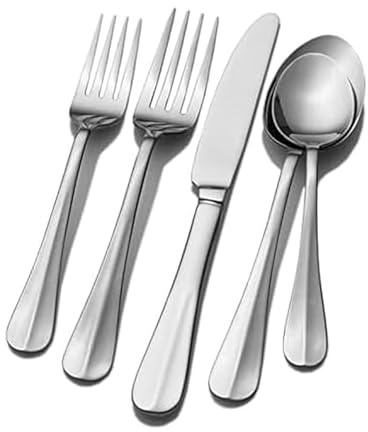 Pfaltzgraff Everyday Simplicity 53-Piece Stainless Steel Flatware Set, Service for 8