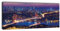 wandmotiv24 Leinwandbild Panorama Nr. 309 Istanbul bei Nacht 100x40cm, Keilrahmenbild, Bild auf Leinwand, Nacht Skyline Türkei