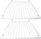 SPARES2GO Universal Adjustable Extendable Fridge Shelf Refrigerator Freezer Shelves (Pack of 2, White Plastic Coated)
