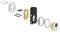 Tesa Assa Abloy E70026LN Escudo De Seguridad, Latón niquelado
