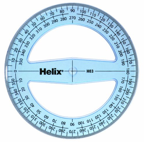 Helix 10cm 360 degree Protractor (Box of 50)