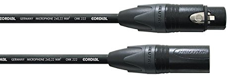 Teufel 10,0 m Cordial XLR-Kabel - Mikrofon-Kabel für ROCKSTER, ROCKSTER AIR, AIR 2 und POWER HIFI zum stereo - schwarz
