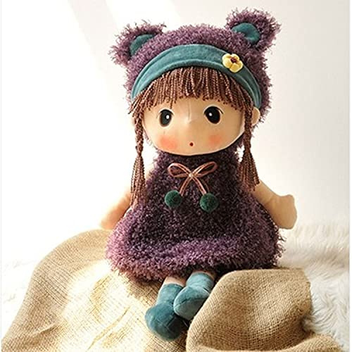 Qchomee Poupée de Chiffon Fille Mignonne Jouet en Peluche Bébé Douce Poupée Ornement Maison Mini-Princesse Plush Toys Toddler Cadeau de Naissance Anniversaire Valentin Noël-45CM