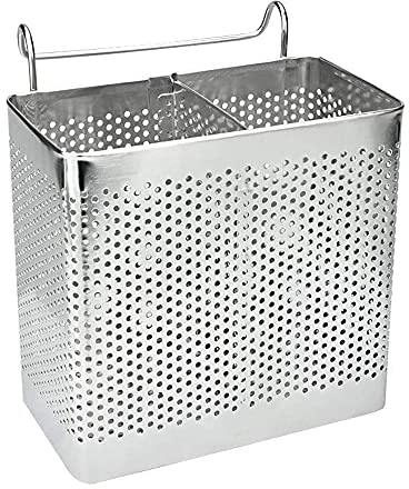 Bestevery Égouttoir à Couverts de Cuisine, Panier à Couverts, Support à Couverts, Organisateur D'évier en Acier Inoxydable, pour Ranger et Les Ustensiles de Cuisine, Cuillère, Fourchette (A)