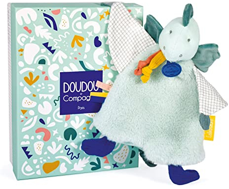 Doudou et Compagnie - Doudou Dinosaure - Doudou plat - Vert - 25 cm - LES CALINOSAURES - DC3938