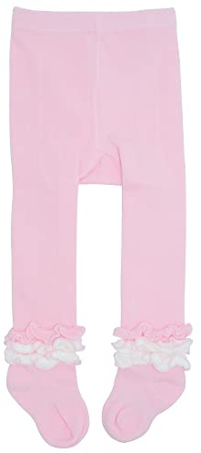 Snegyu Collants chauds mignons pour bébé fille avec bordure à volants pour tout-petits filles enfants leggings chaussettes d'hiver bébé en coton pour 0-4 ans, Noir 1 pièce., 3-12 mois