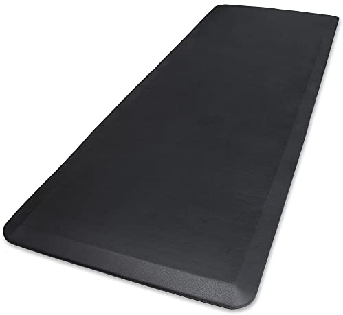 Extra Large Bedside Fall Protection Mat, Safety Mat for Elderly and Disabled, Non-Slip Grip with Anti-Trip Beveled Edges, 70x 24x .5”, Black